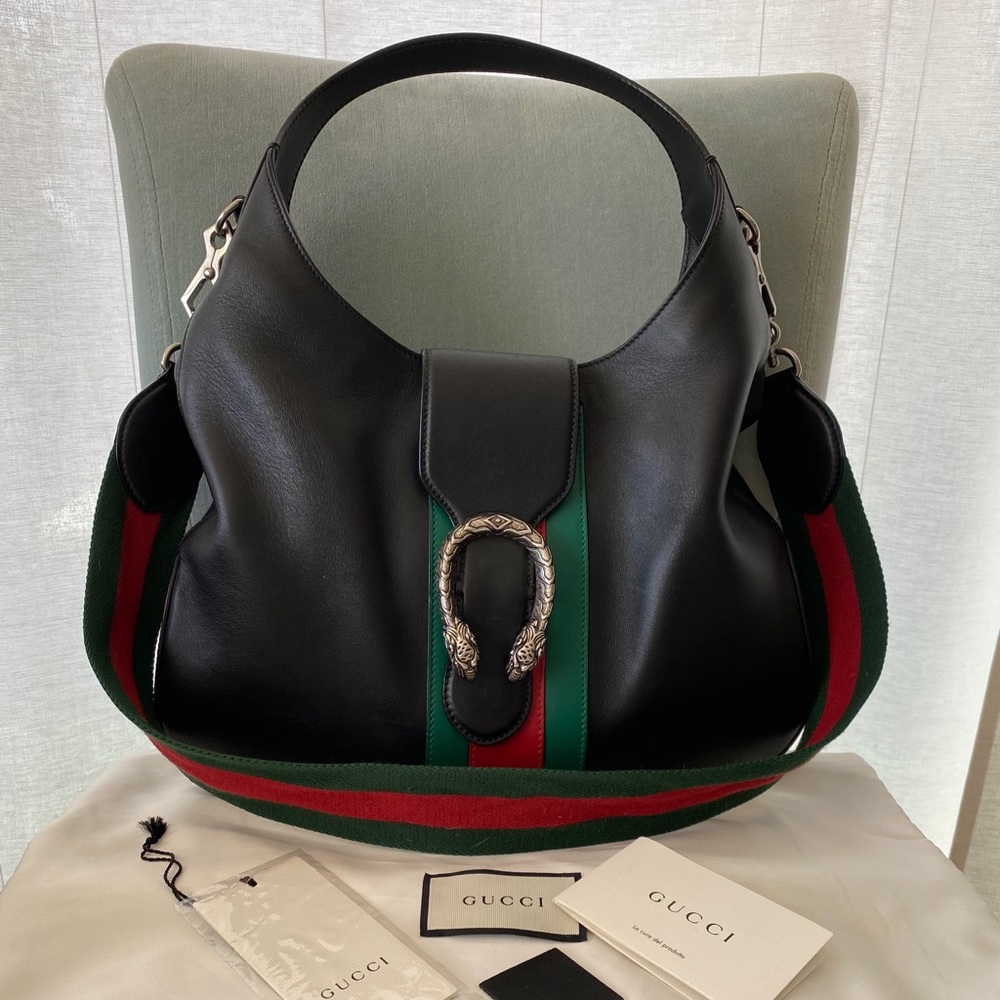 Gucci Dionysus Black Leather Hobo Bag ! Used !